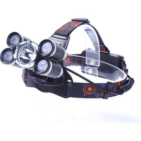 Lampe Frontale Super Puissante Torche Headlight 30000 lumens étanche puissant 5 led éclairage des phares super-brillant avec chargeur de batterie chargeur de voiture USB pour le travail de camping (1/5)