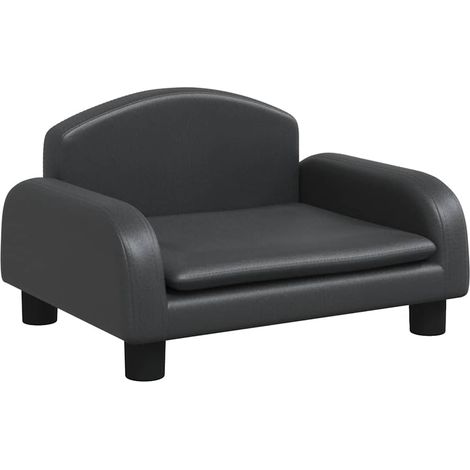vidaXL Kindersofa schwarz 50x40x30 cm Kunstleder
