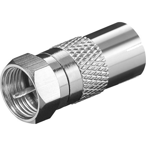 CONECTICPLUS Adaptateur antenne type F mâle vers antenne femelle