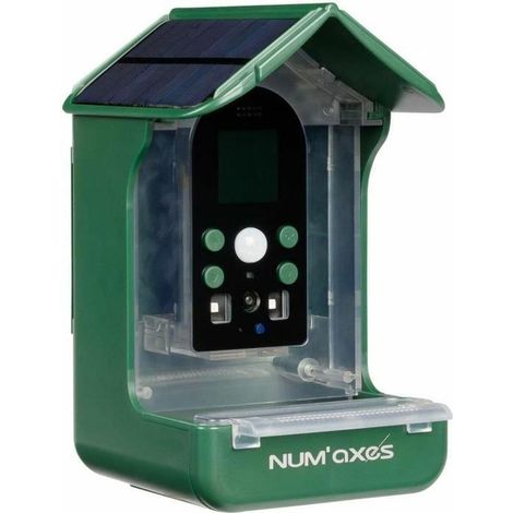 Numaxes CAM1074 Comedero para Pájaros Verde con Cámara 120°