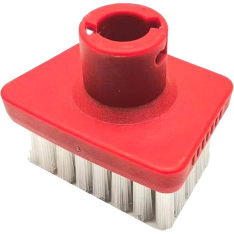 Kärcher Steam T-Brush - Zubehör kompatibel mit Kärcher SC1-5 Dampfgenerator - 1 rote T-Bürste mit weißen Borsten