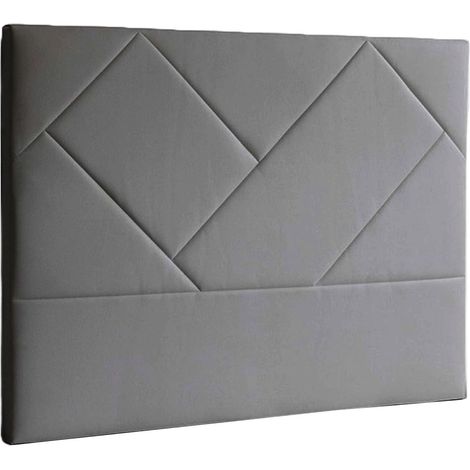 Home Heavenly® - Cabecero EUPA tapizado en tela o polipiel, diseño asimétrico moderno y estructura acolchada, en 150 y 160 cm Color: Gris 160 cm (1/3)