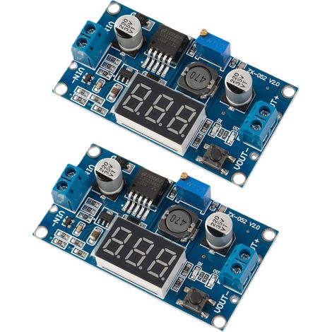 2 pièces DC-DC Buck Convertisseur de Tension Module, 36V/24V/12V à 5V 3A Buck Modul, Module d'alimentation, Transformateur Régulateur de Tension avec Affichage LED (1/5)