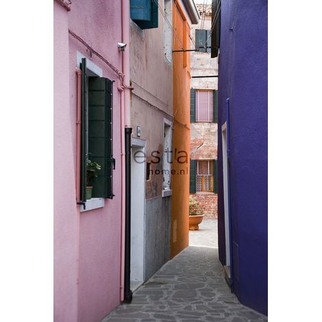 papier peint panoramique Italie rose, violet et orange  - ESTAhome (1/4)
