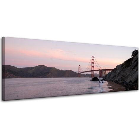 Leinwanddruck „Golden Gate Architektur“, 120 x 40 cm