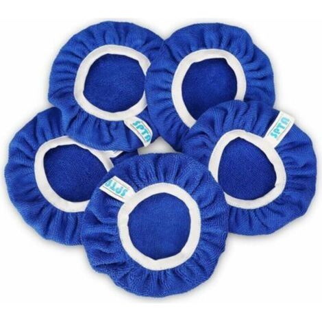 5 Pièces (125-150mm) Bonnets de lustrage Bonnets en Microfibre de Polissage Ensemble de Bonnets de Polissage Polissage polir Bonnets électrique pour Polisseuse-lustreuse orbitale - (1/5)