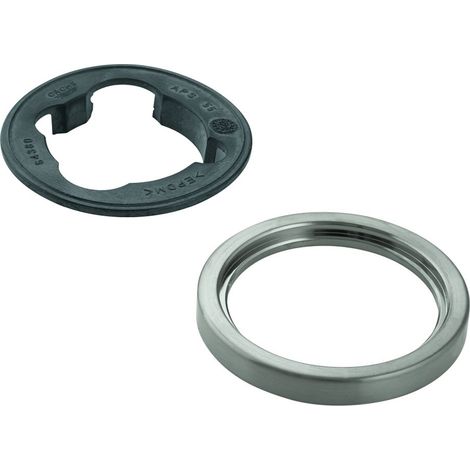 Grohe Rosette rund für Waschtischbatterie ohne Zugstange, Supersteel, 48603DC0 (1/2)