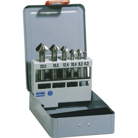 MAYKESTAG Kegelsenker-Satz DIN335C HSS Z=3 90 Grad 6,3-20,5 mm 6-teilig (1/2)