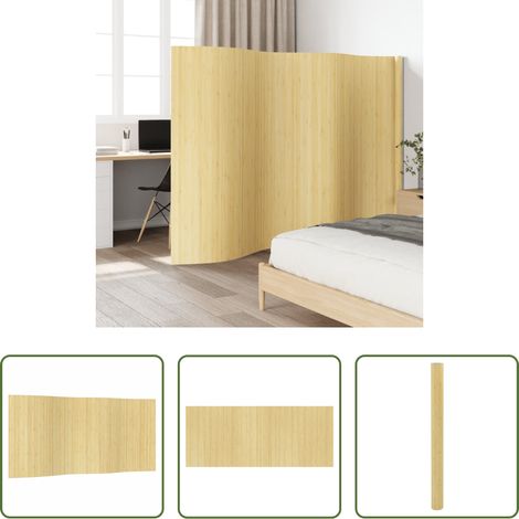 Bambou - Cloison de séparation naturel clair largeur 400 cm hauteur 165 cm bambou (1/5)