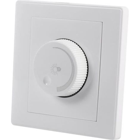 Interruttore dimmer - Sicuro e resistente - Bianco - Potenza massima 100W - Installazione interna - Tipo rotativo (1/3)