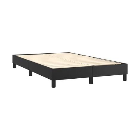 Sommier de style Snowco (avec matelas et lampe LED), noir, 120 × 200 cm, éclairage led d’ambiance, pour chambre, confort quotidien, assemblage rapide (1/5)
