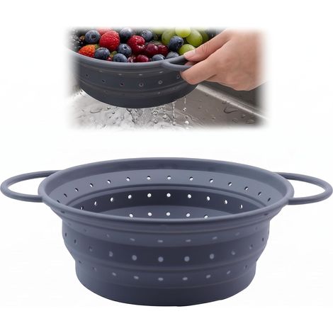 Passoire Pliable en Silicone 28cm,Passoire Cuisine Rétractable Sans BPA (1/5)