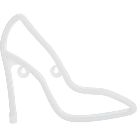 Enseigne Neon LED Chaussure à Talon Haute pour Décor Murale Fête Bar - 24cm, 5V, IP45, Rose, ABS+PVC, Sans Piles