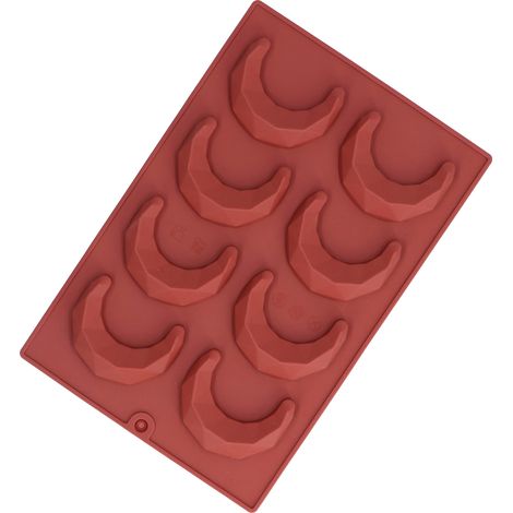 3D-Mondform mit 8 Mulden für Schokolade, süße Kuchen, hausgemachtes Gebäck, Silikon-Küchenform (1/5)