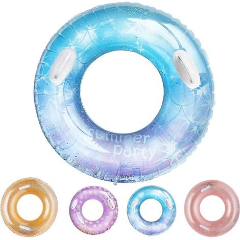 Aufblasbarer Schwimmring aus Segeltuch (90 Pfund mit Griff), Pailletten-Schwimmring für Erwachsene und Kinder, Sommer-Pool- und Strandspielzeug, Dco (1/5)