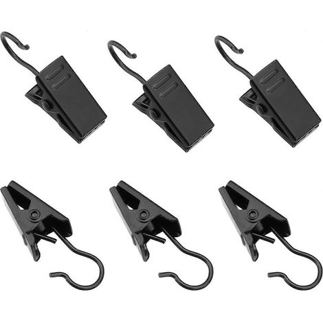 Lot de 100 pinces à rideaux en acier inoxydable, supports de câbles pour guirlandes lumineuses, photos, loisirs créatifs et autres décorations. (1/5)