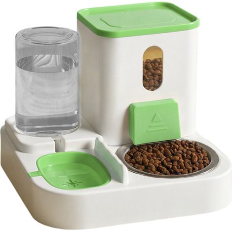 Distributeur Automatique Nourriture Et Eau - Système Gravité - Pour Chats Et Petits Chiens - PP - 1 Pièce (1/5)