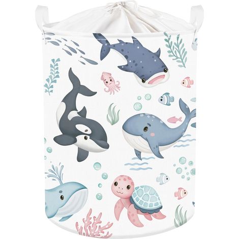 Panier Rangement Bébé pour Jouets Corbeille a Linge Animaux Marins (1/5)