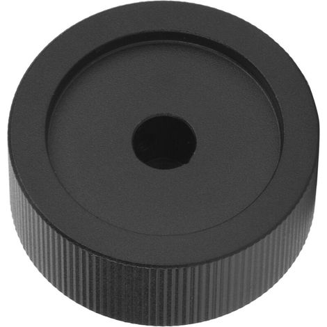 Lautstärkeregler aus massivem Aluminium, 32 x 13 mm, mattschwarz, für 6-mm-Potentiometer