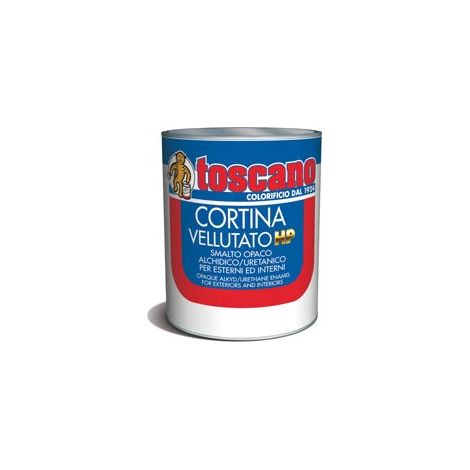 Smalto alchidico-uretanico opaco nero cortina vellutato hp 750 500 gr.