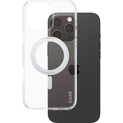 Custodia PANZERGLASS trasparente con supporto argentato e MagSafe per iPhone 16 Pro Max (1/2)