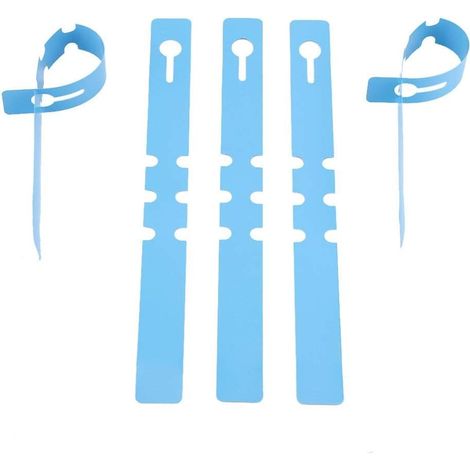 NineClouds Lot de 100 plantes de pépinière de jardin étanches enveloppantes en plastique à trois vitesses réglables (bleu) (1/5)