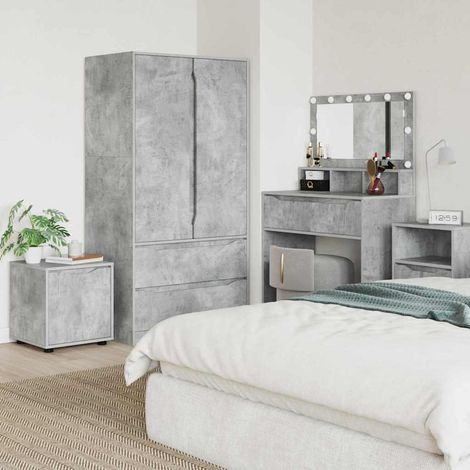 Badezimmerschrank Beton Grau 40,5 x 40 x 44 cm Holzwerkstoff