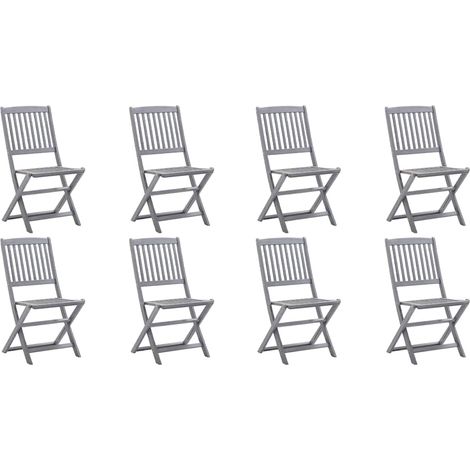 Maison Exclusive - Klappbare Gartenstühle 8 Stk. mit Kissen Massi