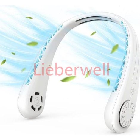 Ventilateur Portable de cou , , Sans Lame , Blanc multicolore VENTILATEUR (1/5)