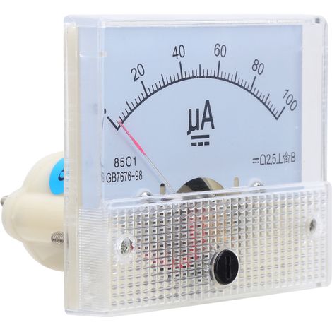 Ampèremètre analogique 85C1 DC 0-100µA, panneau de mesure à aiguille, instrument de tableau, courant continu, précision, indicateur de tension, appareil de contrôle. (1/5)