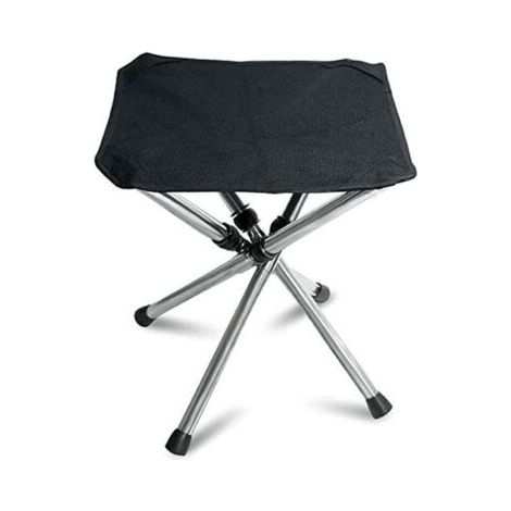 Chaise de pêche pliante d'extérieur en aluminium, tabouret de pique-nique portable et pliable, mini tabouret de rangement, chaise de pêche pliable, voyage, cheval, mobilier ultraléger, noir (1/5)
