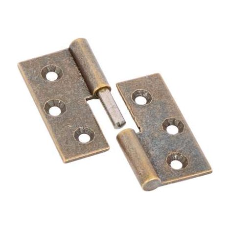 Cerniere Lisce Piane Ottone Bronzato Mm.40X40 Sinistra