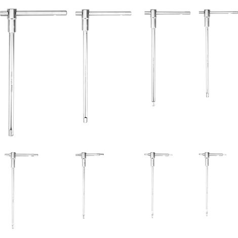 Clé Allen 8 PièCes, Six Pans Creux Manche En T Pour Montage DéMontage Et RéParation Acier Au Chrome-Vanadium Crv 2-10 Mm (2/2,5/3/4/5/6/8/10 Mm) (1/5)
