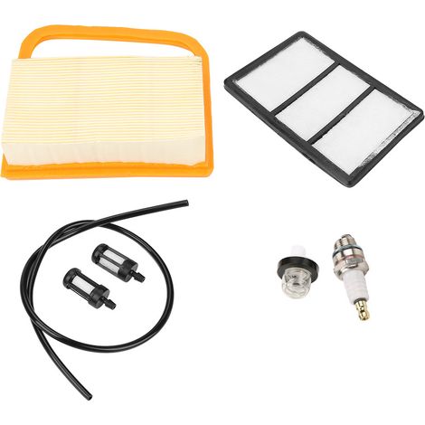 Kit d'entretien comprenant filtre à air, filtre à carburant, poire d'amorçage et bouchon pour tronçonneuse Stihl TS410 TS420 (1/5)
