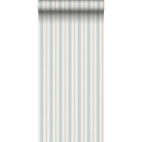 papier peint à rayures bleu clair et beige - Sanders & Sanders (1/4)