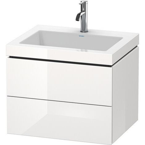 Mobile lavabo L-CUBE WT Vero Air 500x600x480mm senza foro rubinetto in cemento