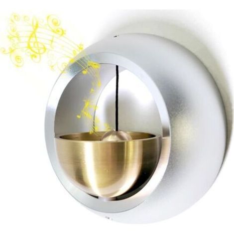 Sonnette magnétique pour porte d'entrée, facile à installer, cadeau créatif (argent) (1/4)