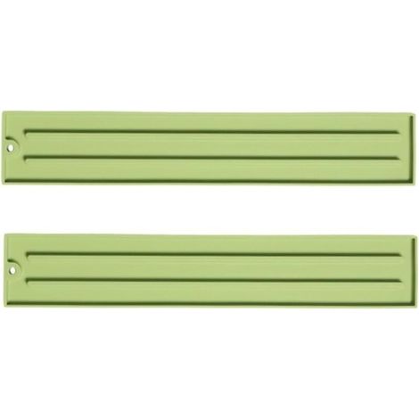Lot de 2 tapis de rangement antidérapants pour couvercles de casserole en silicone avec design hydrophobe et résistant à la chaleur pour comptoir de cuisine vert (1/4)