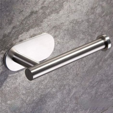 Porte Papier Toilette - Acier Inoxydable - Auto-adhésif - Noir - Design Moderne - Facile à Installer (1/4)