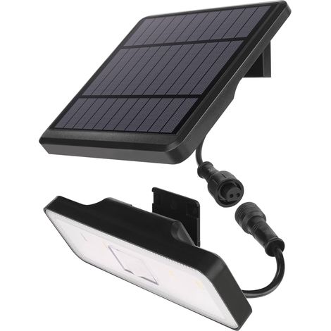 Lampe solaire LED pour extérieur avec détecteur de mouvement - Applique murale solaire pour maison/jardin avec câble de 1,8 m - Portée du capteur 120 ° 6 m - 3 modes d'éclairage (1/5)