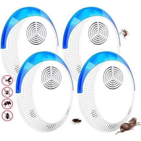 Repulsif Souris, Anti Moustique Ultrason, Ultrason Souris Et Rats Repousse Fourmis, Rongeurs - 100% Inoffensif (4 Paquets) (1/4)