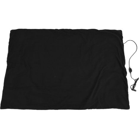 Plaid chauffant électrique 12V coton doux noir pour se réchauffer à la maison et au bureau 1 pièce (1/5)
