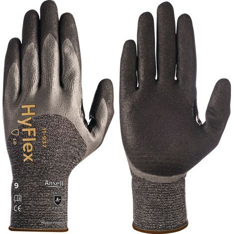 Guanto protettivo resistente al taglio HyFlex 11-937 Taglia 11 nero/grigio EN 388 Kat. II Ansell (confezione da 12)
