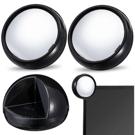 Miroir d'ordinateur noir/miroir de bureau pour vérifier ce qui se trouve derrière vous (ensemble de 12 pièces) (1/5)