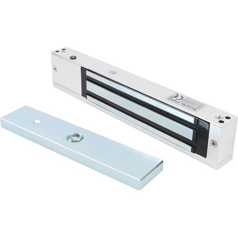 Serrure électromagnétique 12 V, force de maintien de 272 kg (600 lbs), sécurité positive, mode NC, en alliage d'aluminium, pour système de contrôle d'accès à porte unique (1/5)