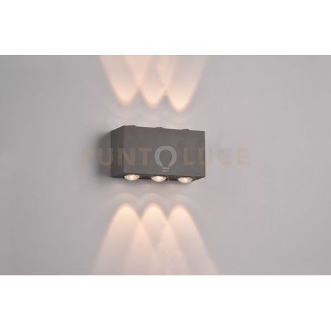 Applique a parete Clyde fusione alluminio nera 240760142