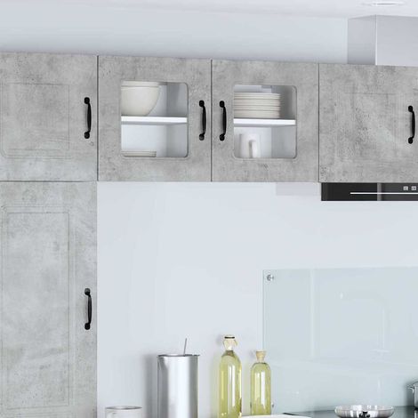 vidaXL Panneau de lave-vaisselle Kalmar Gris béton 40 x 31 x 40 cm