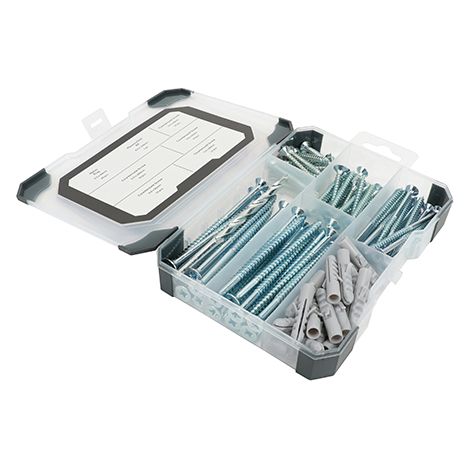TIMCO Screws, Plug & Drill Bit Silver Mixed Tray - 251pcs