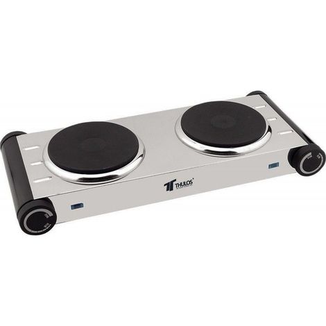 Elektroherd 2 Edelstahlbrenner 50x29 cm