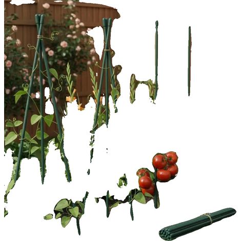 Soportes para plantas, soporte robusto, construcción duradera, verde militar (1/2)